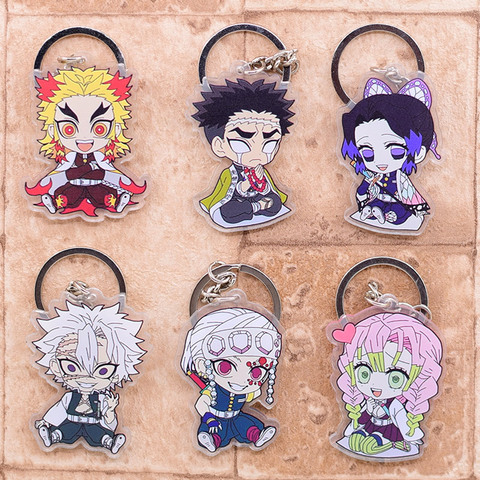 LFashion Anime Demon : Kimetsu No Yaiba Key Chains Two-sided Keychain  Cosplay Acrylic Pendant Keyring