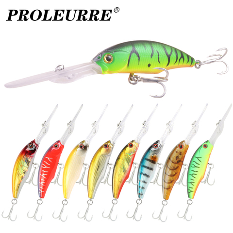 1Pcs Deep Diving Fishing Minnow Hard Lures 9.5cm 8g Wobbler Swimbaits Artificial Plastic Bait Crankbait Bass Isca Pesca Tackle ► Photo 1/6