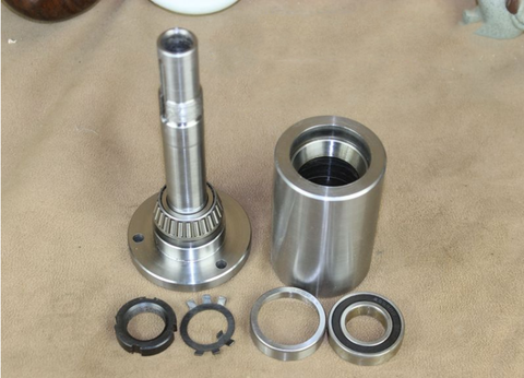 80/100/125/130 small lathe spindle, high-strength screw connection, woodworking lathe, headstock assembly, with flange ► Photo 1/6