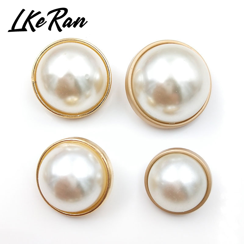 RESEN 6mm 8mm,10mm,12mm Sew On Pearls For Dresses With Claw Gold/Sliver  Claw Rhinestones Round Pearl Button Sew On Stones - AliExpress
