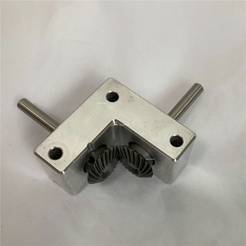 Micro Spiral Bevel Gearbox 6MM Shaft 90-Degree Angle device Model gear Aluminum alloy parts ► Photo 1/6