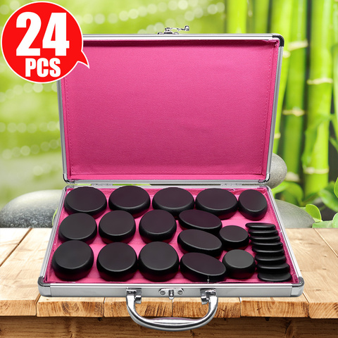 Tontin Hot Stone Massage Set Heater Box Relieve Stress Back Pain Health Care Lava Basalt round massage tool Stones for Health ► Photo 1/6