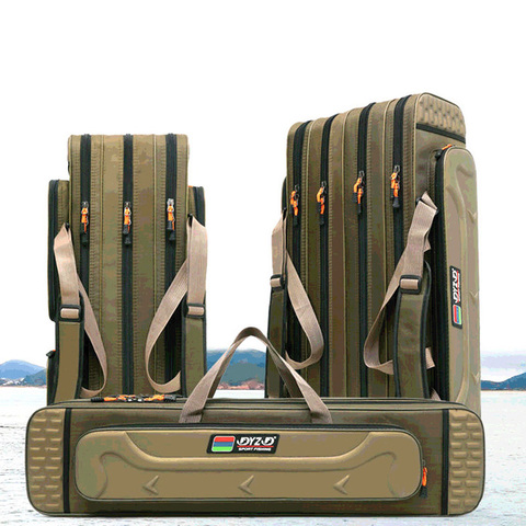 80cm/90cm/100cm/120cm Fishing Rod Bags Waterproof 3/4 Layer Fishing Reel Storage Case Gear Lures Bag Large Capacity Backpack ► Photo 1/6
