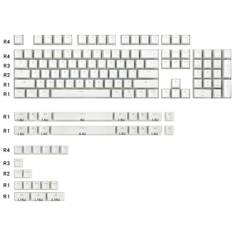 pudding V2 pbt doubleshot keycap oem backlit for mechanical keyboard white black gh60 poker 87 tkl 104 108 ansi  xd64 xd68 ► Photo 1/5