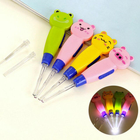 Earwax With Light Spoon LED Cartoon Baby Care Ears Spoon Digging Luminous Dig Ear-picker Product Child Cleaning Tool ► Photo 1/6