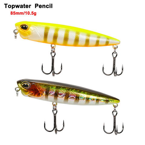 TSURINOYA DW59 Far distance throwing Floating water Pencil 85mm/10.5g Fishinglure Pencli Articial bait Bass bait Snakehead lure ► Photo 1/6