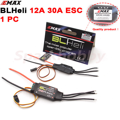 1PC EMAX BLHeli 12A 30A ESC Speed Controller 2-4S Lipo BEC 1A/5V 2A/5V for RC FPV QAV250 Multicopter Qudcopter Airplane Accs ► Photo 1/6