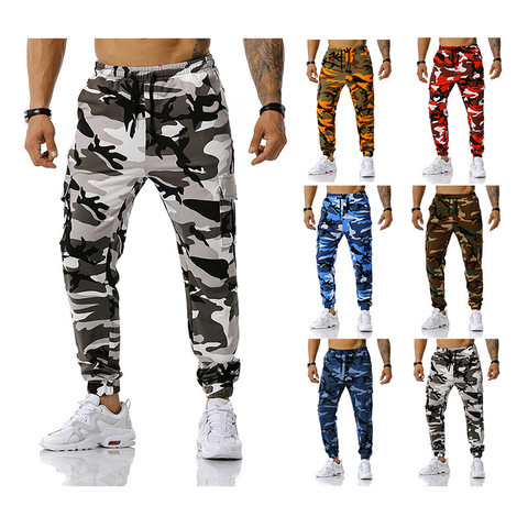 Camouflage Camo Cargo Pants Men Casual Cotton Multi Pocket Long Trousers Hip Hop Joggers Urban Overalls Military Tactical Pants ► Photo 1/6