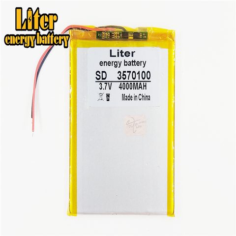 Li-ion battery for tablet pc,mp4 cell phone,speaker;Q8,Q88  3.7V,4000mAH,[3570100] PLIB (polymer lithium ion battery) ► Photo 1/4