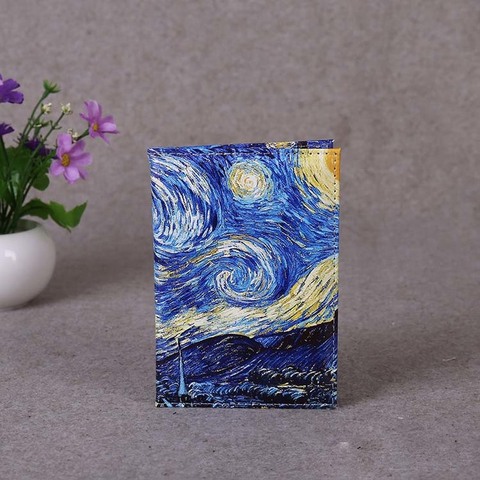 Starry Sky Passport Cover Women Pu Leather Travel Wallet Color Landscape Passport Holder High Quatity Case for Passports ► Photo 1/6