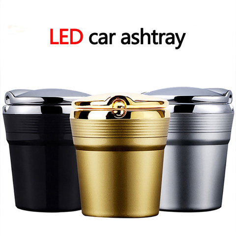 Universal Car Ashtray With Led Lights With Cover Creative Personality Covered Car Inside The Car multi-function Car Supplies ► Photo 1/6