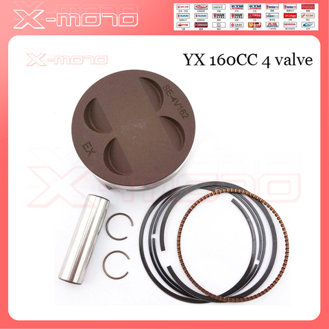 YX150 160 CC Engine 60/62mm Piston Kit For Kitaco YX 4 Valve Cylinder Head Pit Dirt Bikes YCF Stomp Thumpstar SDG GPX Motocross ► Photo 1/6