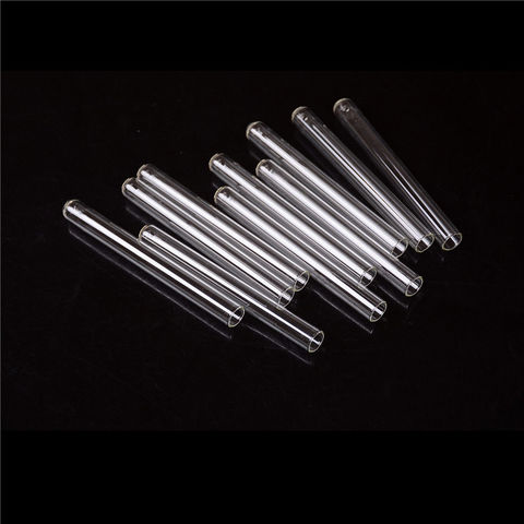 10Pcs/Set Blowing Tubes Non-one-time 100mm Long Thick Wall Laboratory Test Tube New Transparent Pyrex Glass  School Lab Supplies ► Photo 1/6