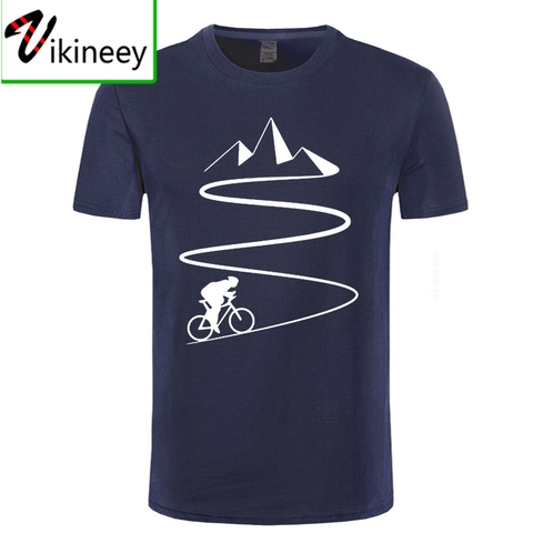 Mountain Bike Heartbeat Funny Biker T Shirt Oversized Custom Short Sleeve Mens Bicycle Cycling T-shirt Fashion Family Cotton ► Photo 1/6