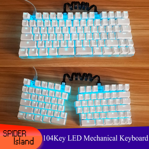 Separate Split Mechanical Keyboard Full Key Programmable Custom Button Light USB LED Backlight 64Keys Keyboard for Setting ► Photo 1/6