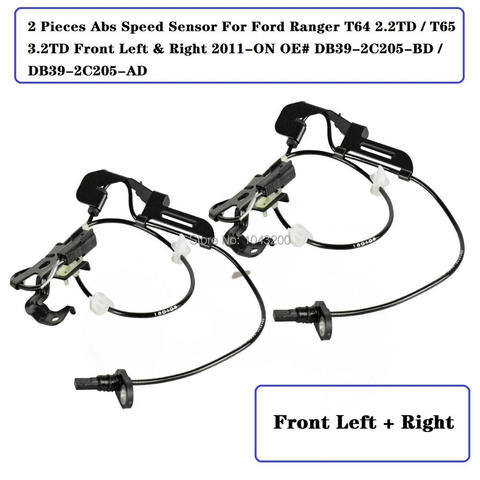 Front Sides Abs Speed Sensor For Ford Ranger T64 2.2TD / T65 3.2TD OE# DB392C204BD / DB392C204AD / DB392C205BD / DB392C205AD ► Photo 1/4