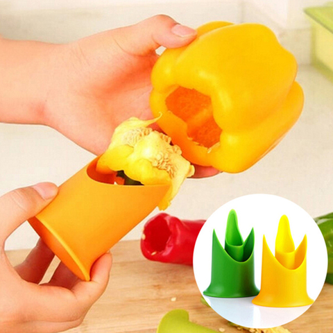 2 in 1 Fruit Vegetable Seed Remover Green Pepper Chilli Tomato Cutter Core Slicer Fruit Peeler Kitchen Utensil Gadgets Device ► Photo 1/6