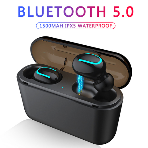 Bluetooth Earphones TWS Wireless Blutooth 5.0 Earphone Handsfree Headphone Sports Earbuds Gaming Headset Phone PK HBQ ► Photo 1/6