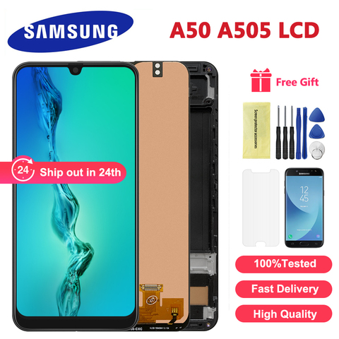 New For Samsung Galaxy A50 SM-A505FN/DS A505F/DS A505 LCD Display Touch Screen Digitizer Assembly For Samsung A50 LCD ► Photo 1/6