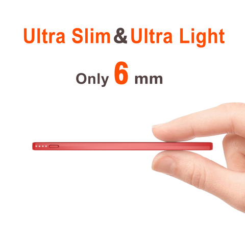 5000mAh Ultra Thin Mini Power Bank for Android iPhone SmartWatch 6mm Aluminium Case External Battery powerbank Fast Charger ► Photo 1/6