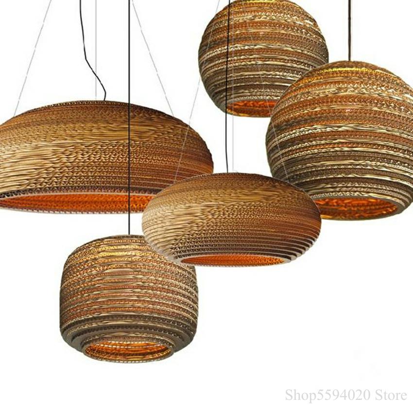 Chinese Lamp Individual Pendant Lights Creative Restaurant  Living Room Hanging Lamp Japanese Southeast Asian Paper Hang Lamp ► Photo 1/6