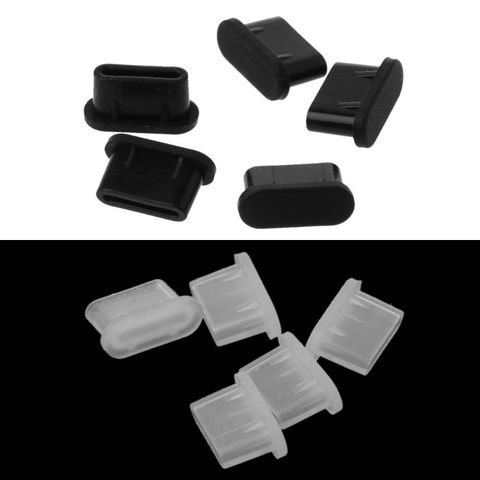 5PCS Type-C Dust Plug USB Charging Port Protector Silicone Cover for Samsung Huawei Smart Phone Accessories  ► Photo 1/6