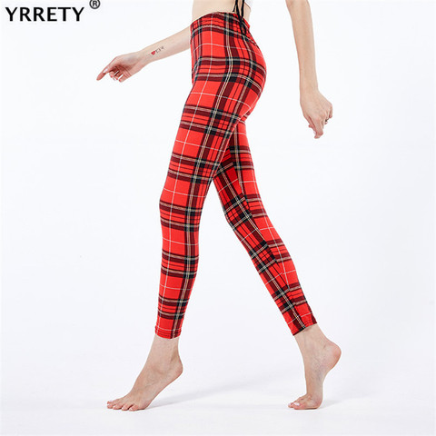 YRRETY Black Plaid Leggings Skinny Women Workwear Push Up Leggings Fitness High Waist Leggins Jeggings Sport Leggings New Pants ► Photo 1/6