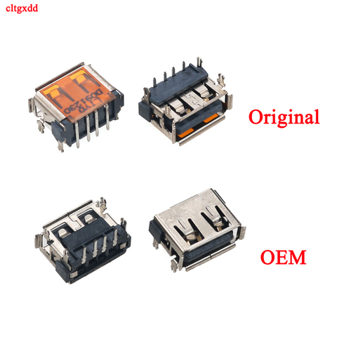 10x Original New 2.0 USB Connector USB 2.0 Type A Female Data Port 4P for Laptop ASUS HP DELL Lenovo Toshiba Motherboard ► Photo 1/3