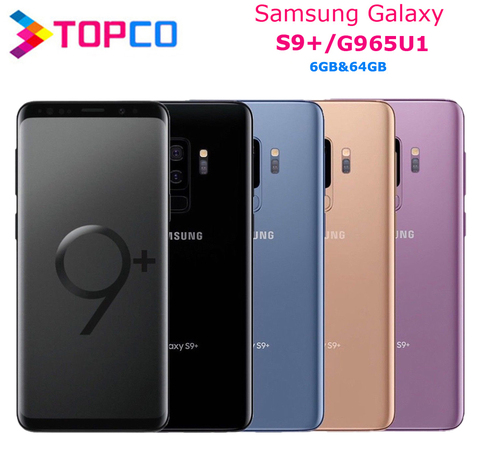 Samsung Galaxy S9+ S9 Plus G965U G965U1 Unlocked 4G Android Mobile Phone Octa Core Snapdragon 845 6.2