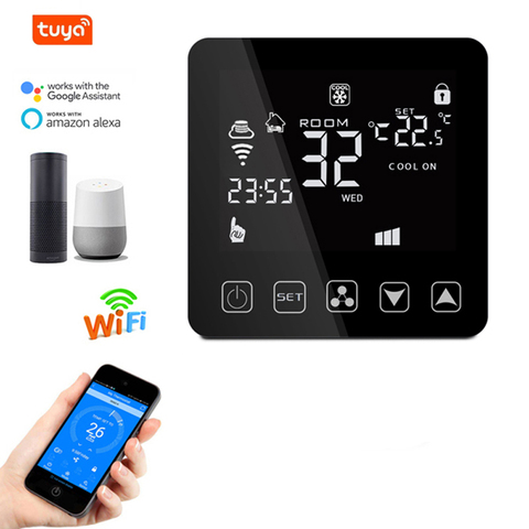 WiFi Smart Thermostat for Central Air Conditioner Fan Coil Units FCU Room Temperature Controller Cooling Heating Ventilation ► Photo 1/6