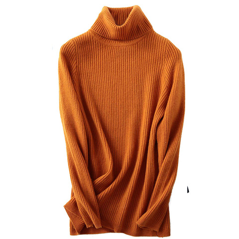 100% Merino Wool Turtleneck Sweater Women 2022 Autumn Winter Warm Soft knitted Pullover Femme Jumper Women Cashmere Sweater ► Photo 1/6