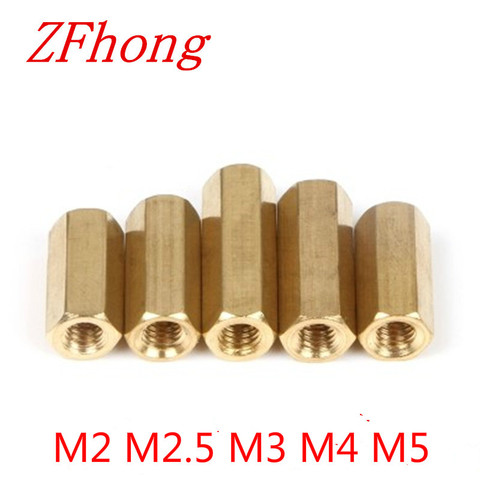 5-50pcs M2 M2.5 m3 m4 m5*L hex brass standoff female to female thread brass  spacer length 3mm to 50mm - Price history & Review, AliExpress Seller -  Chang Da Hardware