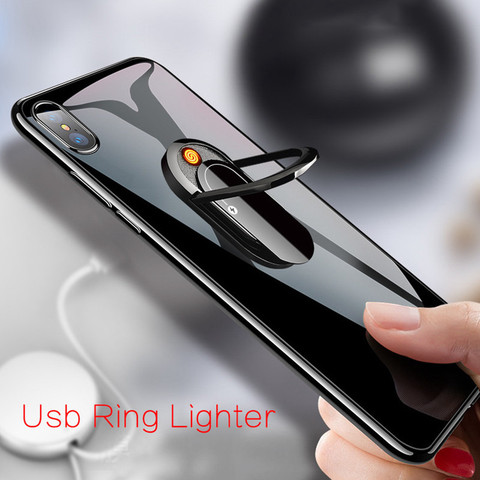 Creative USB cigarette lighter can do mobile phone bracket Charging lighter multi-function cigarettes accessories Gift Exquisite ► Photo 1/6