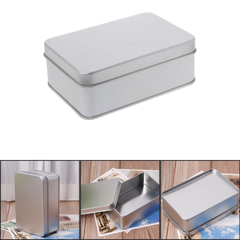 Small Metal Tin Storage Box Case Organizer for Money Coin Candy Key Collection 
