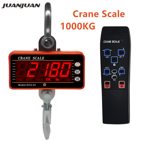 1000KG Digital Hanging Crane Scale OCS-S1 LCD Crane Scale High Accurate Heavy Duty Hook Scale 40%off ► Photo 1/6