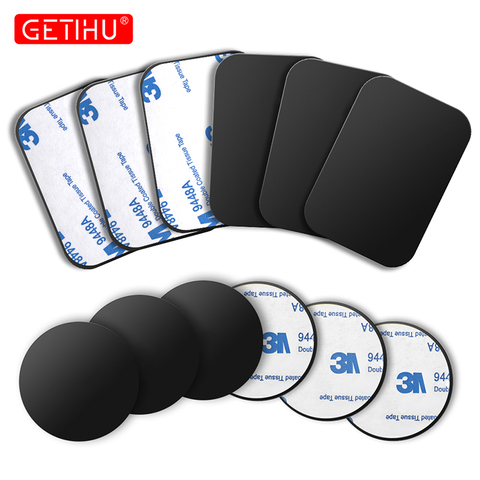 GETIHU 1pc/3pcs Magnetic Metal Plate For Car Phone Holder Universal Iron Sheet Disk Sticker Cellphone Magnet Stand For iPhone 12 ► Photo 1/6