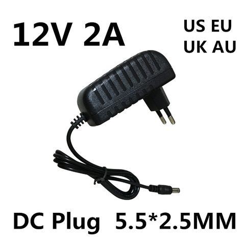 1PCS AC 100-240V DC 12V 2A 2000ma switching power supply 12V2A power adapter 12 V Volt for CCTV IP camera LED strip light DVR ► Photo 1/1