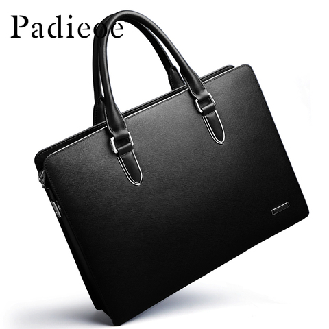 Padieoe Men's Briefcase Genuine Leather Totes Bag for Documents Leather Men's Shoulder Bag Male Cow Skin Business Messenger Bag ► Photo 1/5