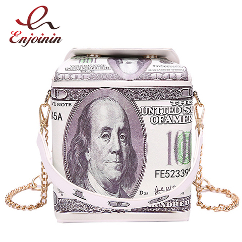 Fashion Dollar Pattern Crossbody Bag for Women 2022 Shoulder Bag Purses and Handbags Pu Leather Female Money Bag Bucket Bag ► Photo 1/6