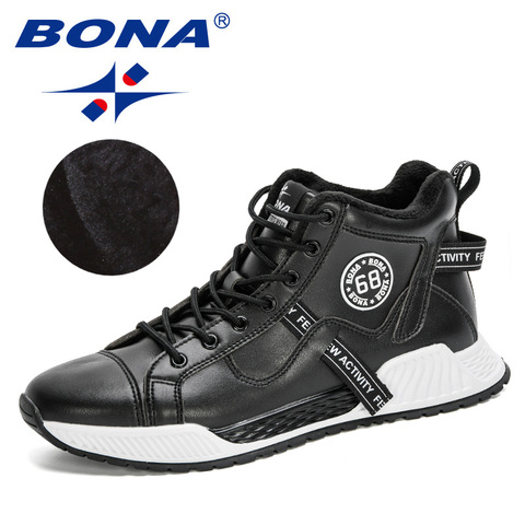 BONA 2022 New Designers Trendy Ankle Boots Warm Winter Snow Footwear Man Top Quality Casual Adult High Top Boots Mansculino ► Photo 1/6