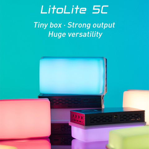 nanlite litolite 5c Photography Lighting Portable LED Light 2700K-7500K RGB HSI CCT FX Lighting Video Light Selfie for Camera ► Photo 1/6