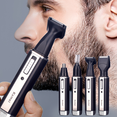 4 in 1 Rechargeable Men Electric Nose Ear Hair Trimmer Painless Women Trimming Sideburns Eyebrows Beard Hair Clipper Cut Shaver ► Photo 1/6