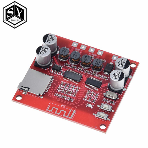 GREAT IT XH-A233 15W X 2 Bluetooth 4.2 Digital power amplifier board Stereo TF Card Play 12v~24v Audio Amp ► Photo 1/6