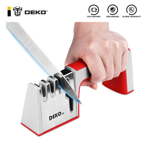 Knife Sharpener 4 in 1 Diamond Coated&Fine Rod Knife Shears and Scissors  Sharpening stone System Stainless Steel Blades