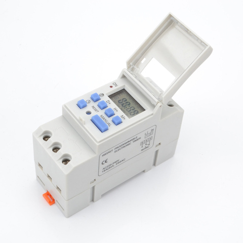 7 Days Programmable Digital Timer Switch Relay Control 220V 230V 6A 10A 16A 20A 25A 30A Electronic Weekly Home Timing Socket ► Photo 1/6