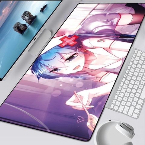 Cute Girl Anime Mousepad 900x400x2mm Cute Gaming Mouse Pad Cartoon Large Sexy Big Gamer Mat Computer Keyboard Desk Play Mats ► Photo 1/6