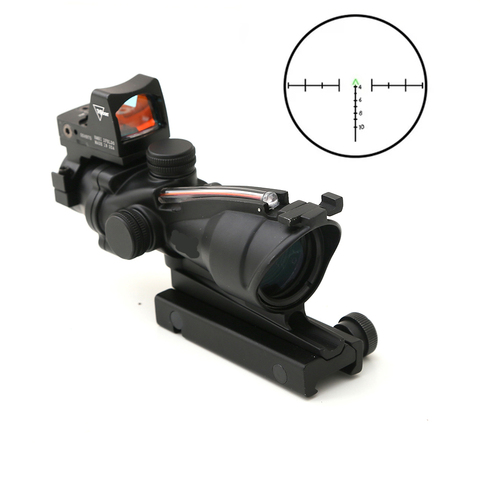 ACOG 4X32 Optical Scope Rifle Scope Oscilloscope Kachvron Mesh Fiber Red Fiber Source Red Illumination Rifle Sight  RMR Red Dot ► Photo 1/6