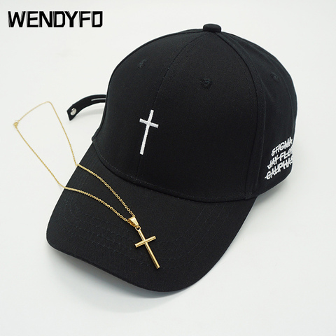 New Men Women Fashion Embroidery Cross Baseball Cap Cotton Snapback Dad Hat Bone Casquette Summer Couple Hip Hop Caps Gorras ► Photo 1/4