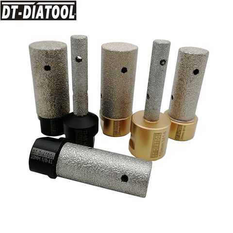 DT-DIATOOL 1pc Dia 10/20/25mm Vacuum Brazed Diamond Finger Bits With 5/8-11 or M14 Thread Milling Bits For Tile Stone Countertop ► Photo 1/6