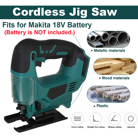 Drillpro 21V 65mm Cordless Jigsaw Electric Saw Multi-Function Portable Jig Saw Woodworking 2900RPM for Makita 18V Battery ► Photo 1/6